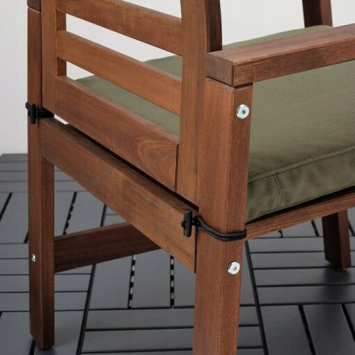 IKEA FROSON PODUSZKA NA KRZESŁO BEŻOWO-ZIELONA 50x50 - obrazek 2