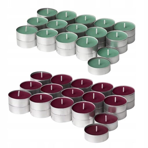 IKEA HEDERSAM ŚWIECZKI TEALIGHT PACHNĄCE - TRAWA/JAGODY 60 SZT.