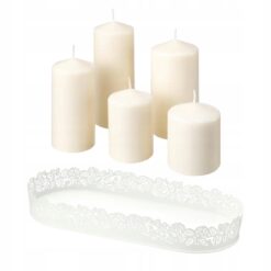 IKEA SAMVERKA/FENOMEN ZESTAW - ŚWIECE + PODSTAWKA