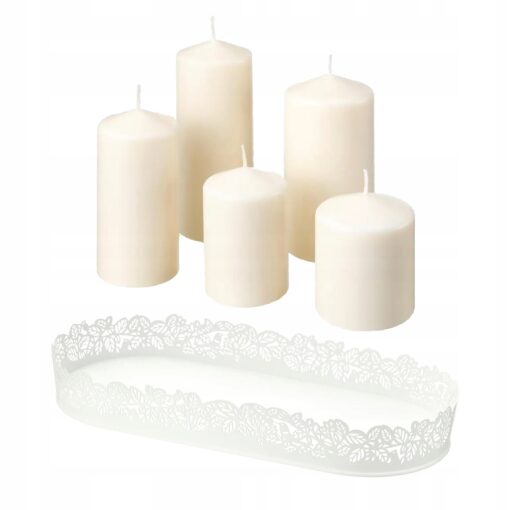 IKEA SAMVERKA/FENOMEN ZESTAW - ŚWIECE + PODSTAWKA