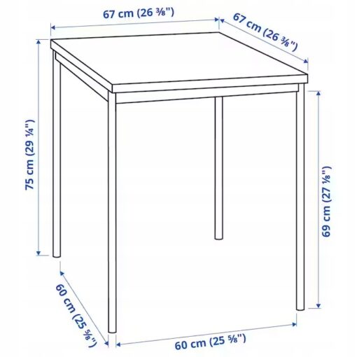 IKEA SANDSBERG STÓŁ CZARNY 67X67 CM - obrazek 5
