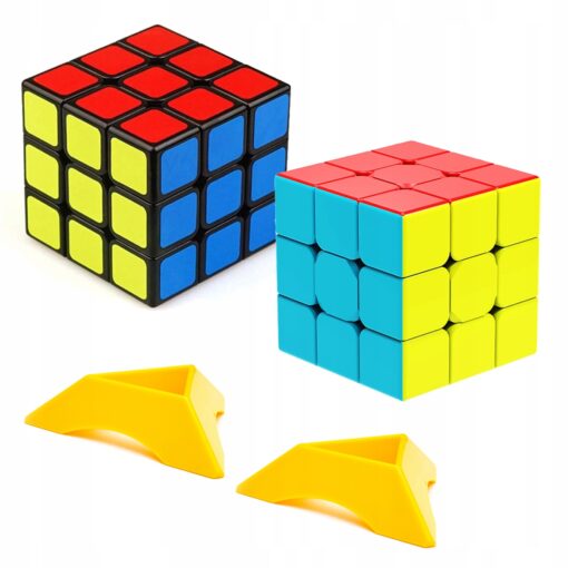 ZESTAW DWÓCH KOSTEK LOGICZNYCH 3x3 Z PODSTAWKAMI