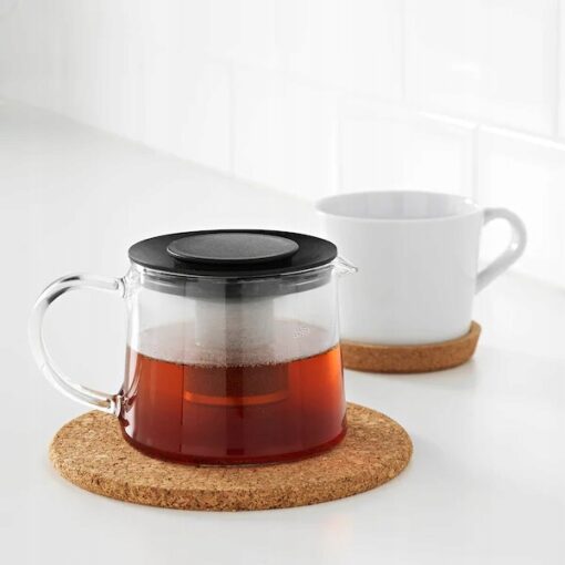 IKEA RIKLIG CZAJNICZEK SZKLANY Z SITKIEM 0.6 L - obrazek 2