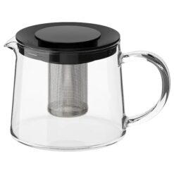 IKEA RIKLIG CZAJNICZEK SZKLANY Z SITKIEM 0.6 L