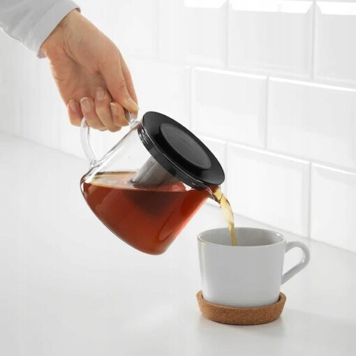 IKEA RIKLIG CZAJNICZEK SZKLANY Z SITKIEM 0.6 L - obrazek 4