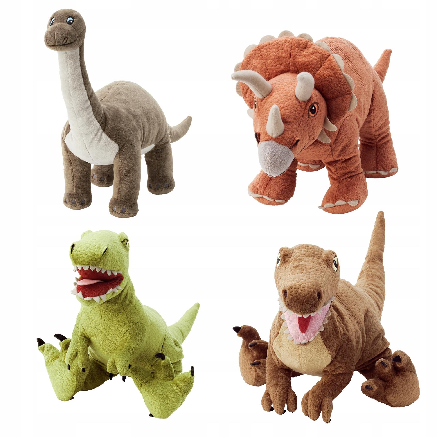 IKEA JATTELIK DINOZAUR PLUSZOWY MASKOTKA PLUSZAK ZESTAW 4 SZTUK