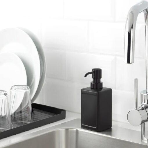 IKEA RINNIG DOZOWNIK DO MYDŁA CZARNY 450 ml - obrazek 2