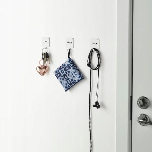 IKEA PLUTT HACZYK SAMOPRZYLEPNY BIAŁY HAK WIESZAK 12 SZTUK - obrazek 3