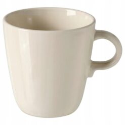 IKEA FARGKLAR KUBEK BEŻOWY Z POŁYSKIEM 370 ML