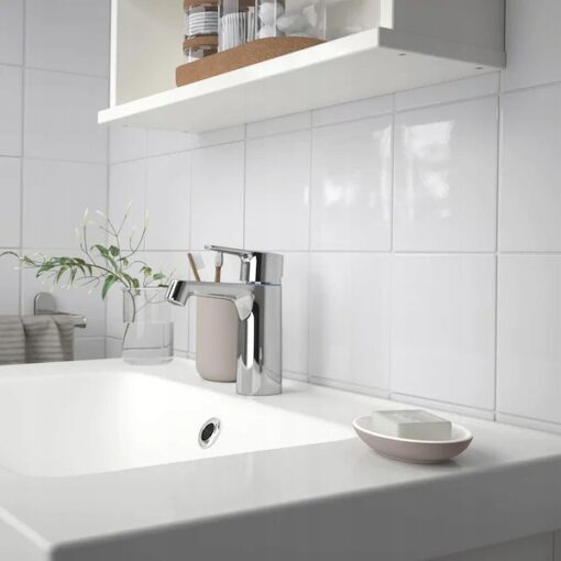IKEA EKOLN KOMPLET ŁAZIENKOWY - KUBEK DOZOWNIK PODSTAWKA BEŻOWY - obrazek 9