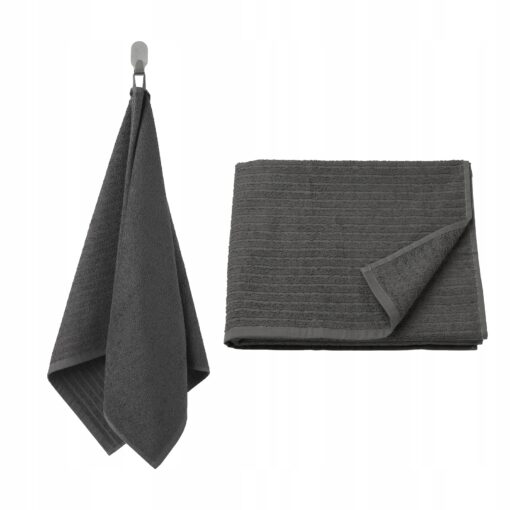 IKEA VAGSJON KOMPLET RĘCZNIK KĄPIELOWY + DO RĄK 70x140 50x100CM