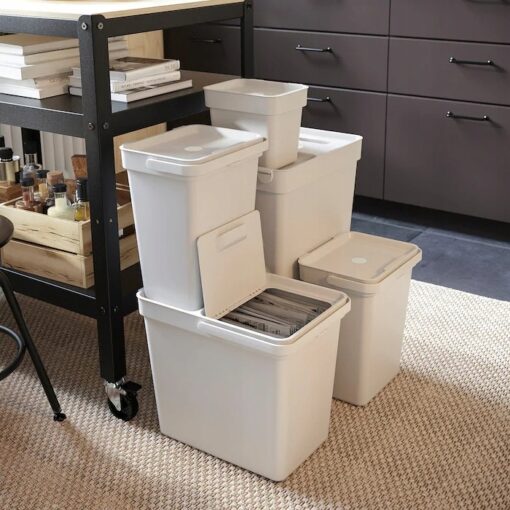 IKEA HALLBAR KOSZ NA ŚMIECI POJEMNIK KOSZ Z POKRYWKĄ 10L - obrazek 3