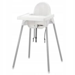 IKEA ANTILOP KRZESEŁKO DO KARMIENIA BIAŁE / SREBRNE
