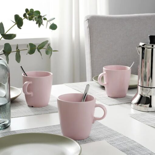 IKEA FARGKLAR KUBEK MATOWY RÓŻOWY 370 ML - ZESTAW 6 SZT. - obrazek 2