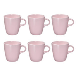 IKEA FARGKLAR KUBEK MATOWY RÓŻOWY 370 ML - ZESTAW 6 SZT.