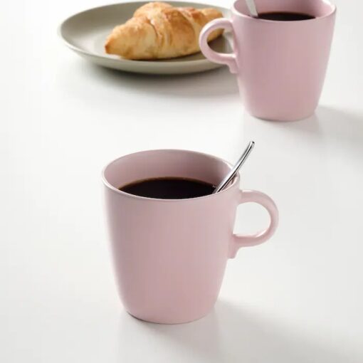 IKEA FARGKLAR KUBEK MATOWY RÓŻOWY 370 ML - ZESTAW 6 SZT. - obrazek 4