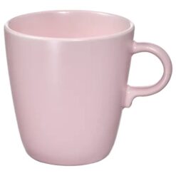 IKEA FARGKLAR KUBEK MATOWY RÓŻOWY 400 ML
