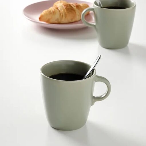 IKEA FARGKLAR KUBEK MATOWY ZIELONY 370 ML - ZESTAW 6 SZT. - obrazek 2