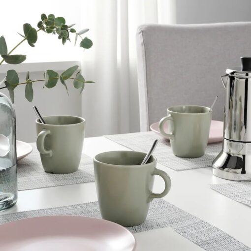 IKEA FARGKLAR KUBEK MATOWY ZIELONY 370 ML - ZESTAW 6 SZT. - obrazek 4