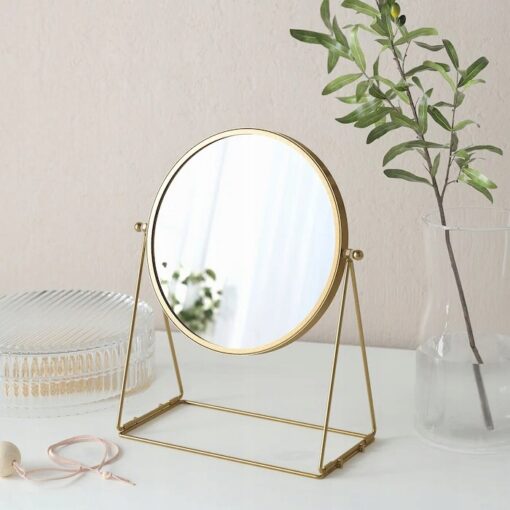 IKEA LASSBYN LUSTRO STOŁOWE ZŁOTY KOLOR 17 CM - obrazek 2