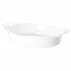 IKEA LATTVIKTIG NACZYNIE ŻAROODPORONE SZKLANE BIAŁE 30x19 CM
