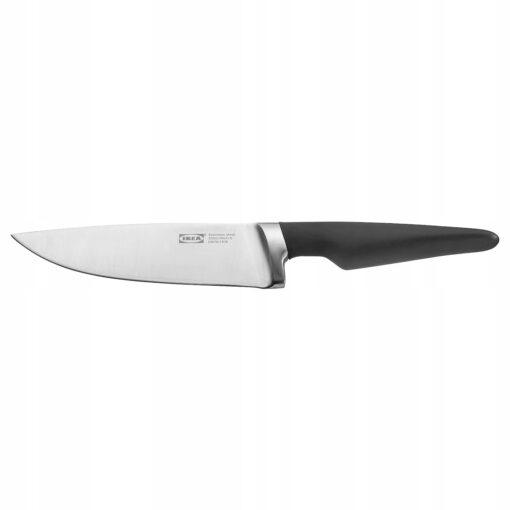 IKEA VORDA NÓŻ ZE STALI NIERDZEWNEJ CZARNY 17CM