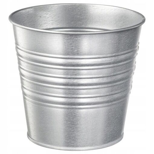 IKEA SOCKER OSŁONA DONICZKI DONICZKA SREBRNA 12 CM