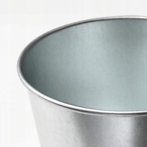 IKEA BINTJE OSŁONA DONICZKI DONICZKA SREBRNA 9 CM - obrazek 3