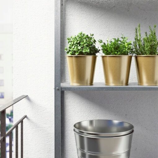 IKEA DAIDAI OSŁONA DONICZKI DONICZKA ZŁOTA 12 CM - obrazek 4