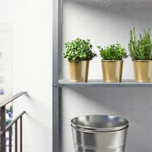IKEA DAIDAI OSŁONA DONICZKI DONICZKA ZŁOTA 9 CM - obrazek 2