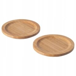 IKEA FORSEGLA PODKŁADKI POD KUBEK BAMBUSOWE 9 CM 2 SZT