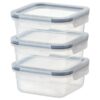 IKEA 365+ ZESTAW 3X POJEMNIK NA ŻYWNOŚĆ Z POKRYWKĄ 750ML