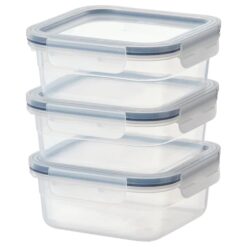 IKEA 365+ ZESTAW 3X POJEMNIK NA ŻYWNOŚĆ Z POKRYWKĄ 750ML