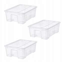 IKEA SAMLA ZESTAW 3 X POJEMNIK PUDEŁKO Z POKRYWKĄ 11 L