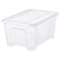 IKEA SAMLA POJEMNIK SKRZYNIA Z POKRYWKĄ 28X20X14 CM