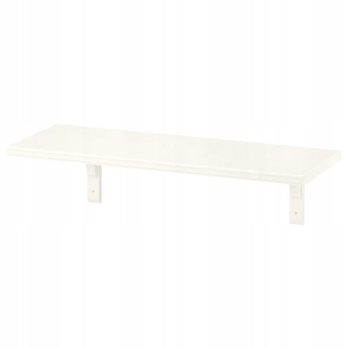 IKEA BERGSHULT/RAMSHULT PÓŁKA ŚCIENNA + WSPORNIK BIAŁE 80x30 CM