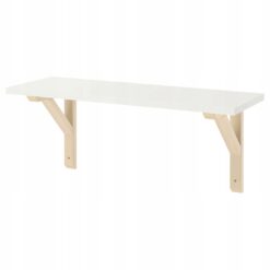 IKEA BURHULT/SANDSHULT PÓŁKA ŚCIENNA BIAŁA / OSIKA 59cm