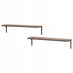 IKEA FJALLBO PÓŁKA ŚCIENNA BRĄZ /CZARNA 101x29 CM 2 SZTUKI