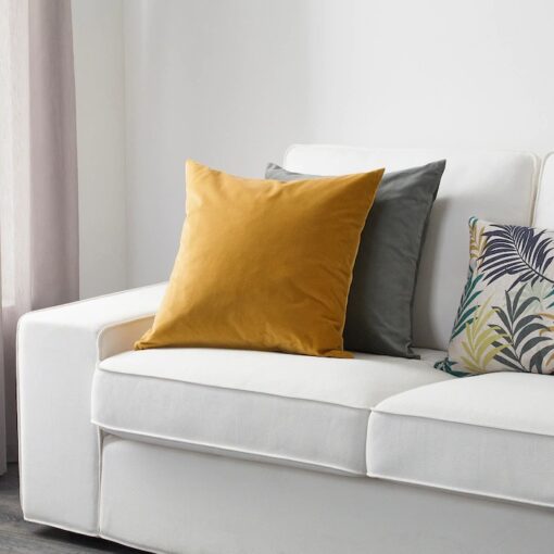 IKEA SANELA POSZEWKA DO PODUSZKI BAWEŁNIANA ZŁOTO-BRĄZOWA 50x50 CM - obrazek 2
