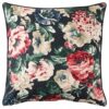IKEA LEIKNY POSZEWKA NA PODUSZKĘ CZARNA W KWIATY 50X50 CM