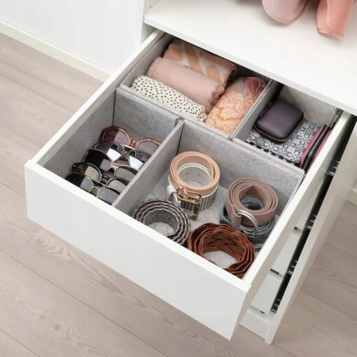 IKEA KOMPLEMENT PUDEŁKO ORGANIZER DO SZUFLADY SZARY 40x54 cm - obrazek 2