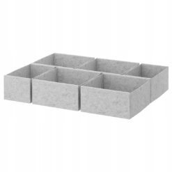 IKEA KOMPLEMENT PUDEŁKO ORGANIZER DO SZUFLADY SZARY 65x54 cm