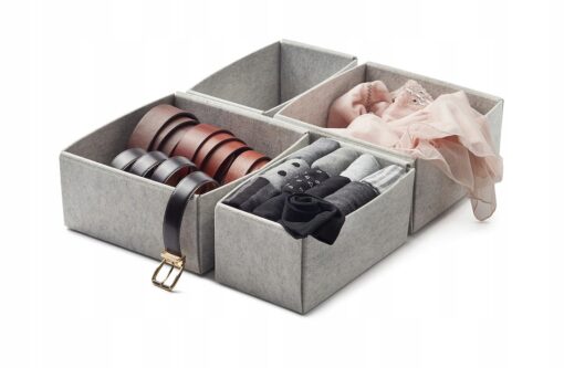 IKEA KOMPLEMENT PUDEŁKO ORGANIZER DO SZUFLADY SZARY 65x54 cm - obrazek 5