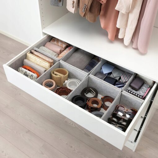 IKEA KOMPLEMENT PUDEŁKO ORGANIZER DO SZUFLADY SZARY 90x54 cm - obrazek 2