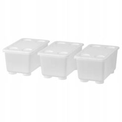 IKEA GLIS PUDEŁKO Z POKRYWKĄ 17X10 CM 3 SZTUKI