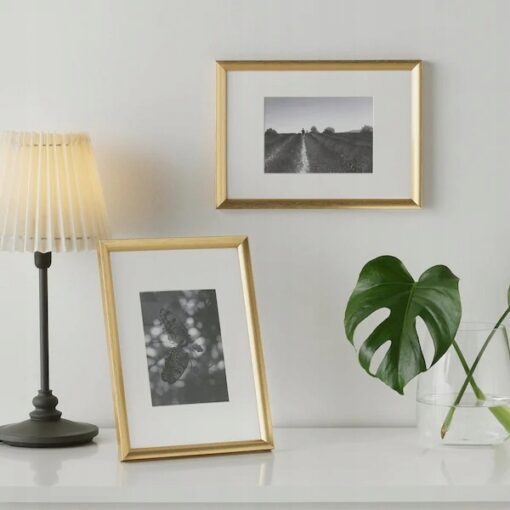 IKEA SILVERHOJDEN RAMKA NA ZDJĘCIA ZŁOTA 21X30 CM A4 - obrazek 2