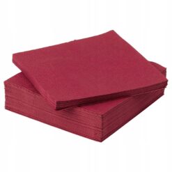 IKEA FANTASTISK SERWETKI CZERWONY WZÓR 33x33 CM 50 SZT.