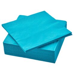 IKEA FANTASTISK SERWETKI TURKUSOWY WZÓR 33x33 CM 50 SZT
