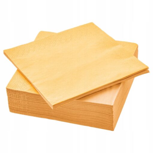 IKEA FANTASTISK SERWETKI ŻÓŁTY WZÓR 33x33 CM 50 SZT.