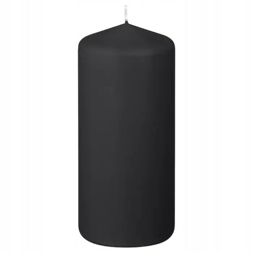 IKEA FENOMEN ŚWIECA BRYŁOWA CZARNA MATOWA 14 CM